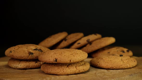 lay out cookies nv table. Close up. 4k