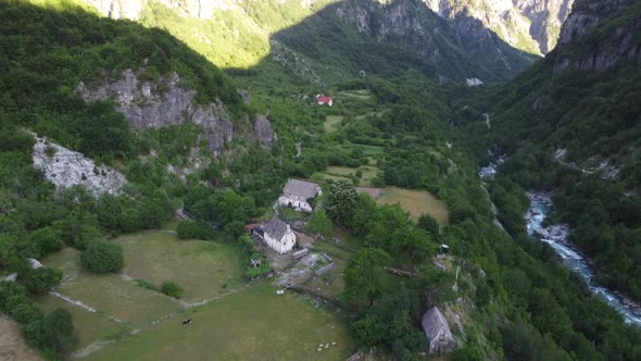 Beautiful Mountains in the Albanian Alps Theth National Park