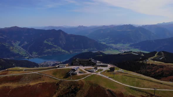 Beautiful Zeller See And The Kitzbuhel Alps From The Viewpoint Of Schmittenhohe Mountain In Salzburg