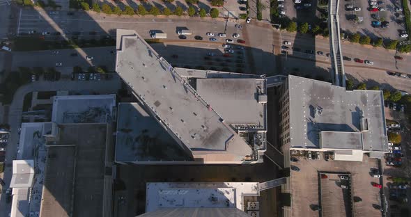 Aerial of the Memorial City Mall area in Houston, Texas. This video was filmed in 4k for best image