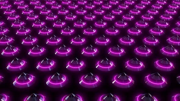 Colored Metalic Neon Cones Loops 4k