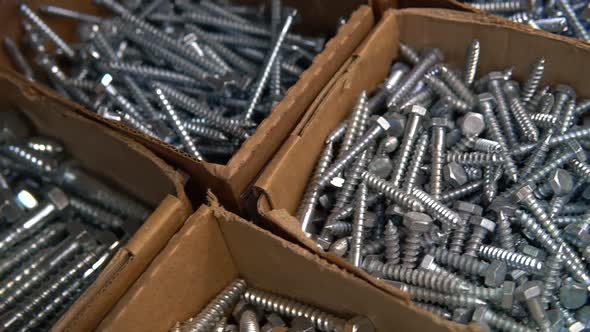 Steel, metal bolt screws fasteners.