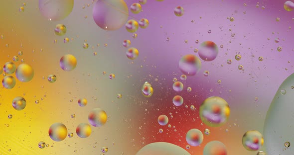 Fantastic Structure of Colorful Bubbles. Chaotic Motion. Abstract Background