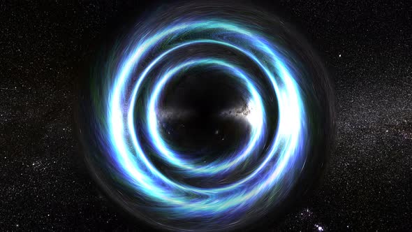 Blackhole With Gravitational Lensing Effect Seamless Loop
