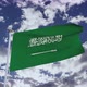 Saudi Arabia Flag With Sky 4k - VideoHive Item for Sale
