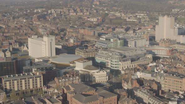 Aerial shot of the Cornerhouse Burton St, Nottingham United Kingdom