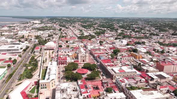 orbit view of Camoeche main plaza