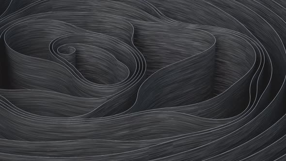 Animated abstract background of a spiral waving and moving. 3d render