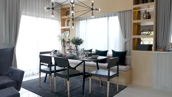 Stylish and Chic Dining Area Decoration Idea