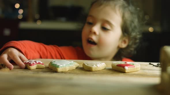 The Girl Happily Eats Homemade Gingerbread Cookie