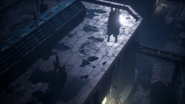 Aerial View of Old Factory alt