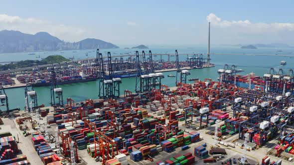 Kwai Tsing Container Terminals in Hong Kong