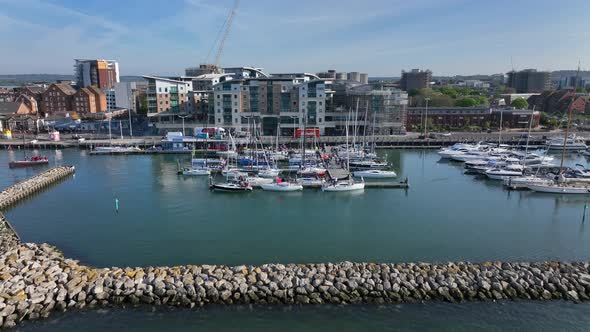 Poole Yacht Marina and Quay on the South Coast of England