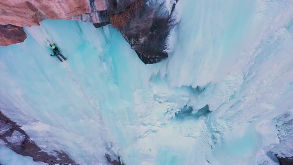 Man is Leading on Ice