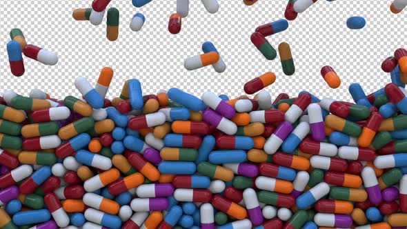 Colorful Pills Screen Overlay and Transition