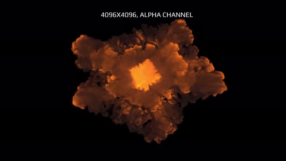 Smoke And Flames Schockwave 4k Alpha Channel