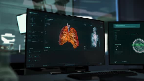 Examination of the patients organs at the laboratory preparing for surgery alt