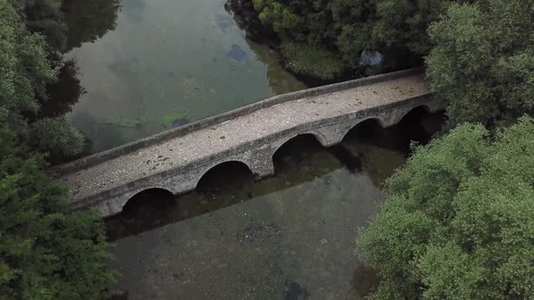 Aerial View Of The Old Roman Bridge In Sarajevo V4