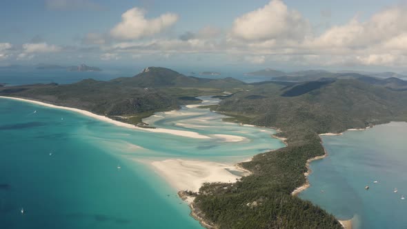 Aerial view of Whitehaven Beach.
