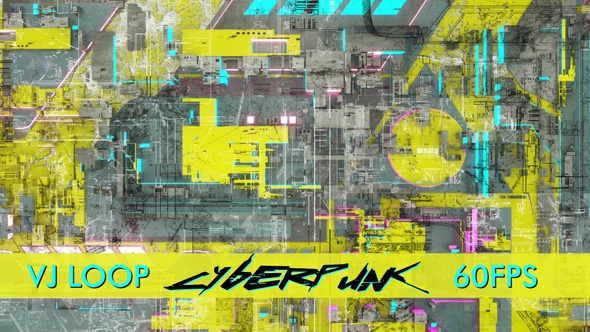 Cyberpunk Dirty Yellow Vj Loop