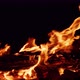 Flames from camp fire burning at night - VideoHive Item for Sale