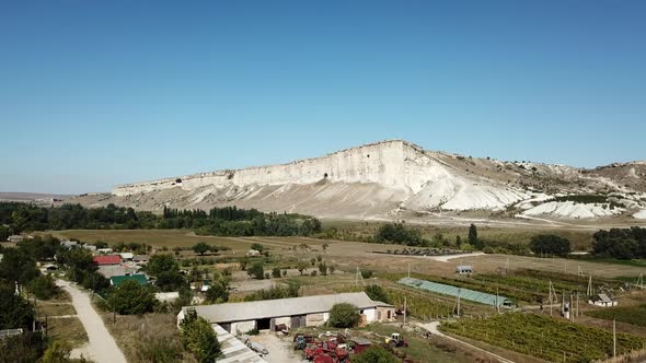 White Rock Is a Cliff in Crimea, Russia. Aerial View.