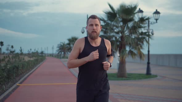 Handsome Guy Out Jogging.