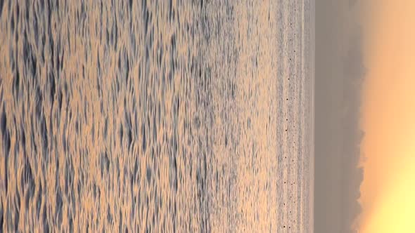 Sea Water Surface Seascape of the Mediterranean Sea Vertical Video