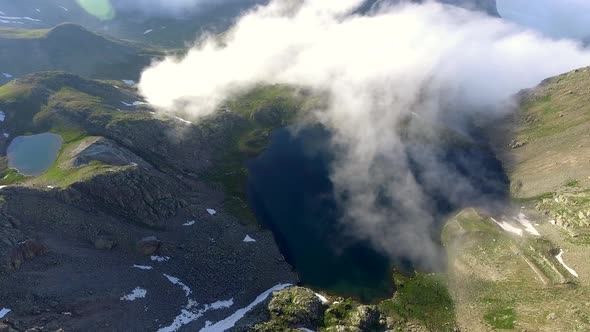 Cloudy Glacier Lakes