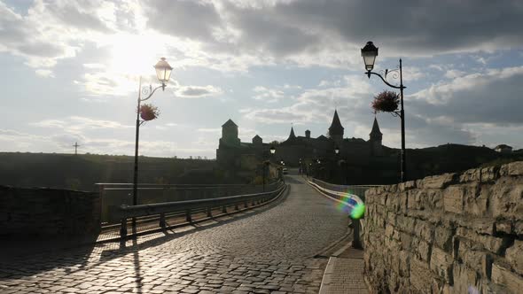 Bridge leading to Kamianets-Podilskyi Castle