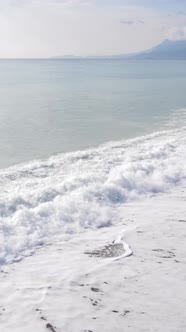 Sea Near the Coast  Closeup Aerial View of the Coastal Seascape