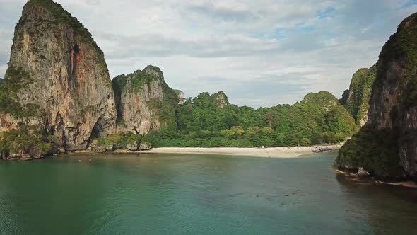 Aerial View of Lagoon and Pranang Beach Railay