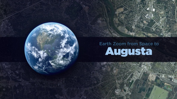Augusta (Georgia, USA) Earth Zoom to the City from Space