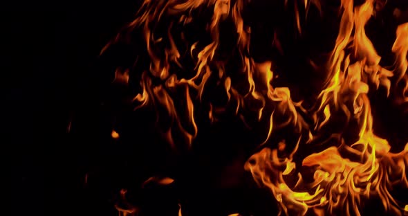 Fire Wall Burning Slow Motion