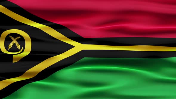 Vanuatu Flag Waving