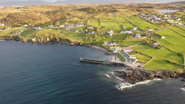 Aerial View of Portnoo Harbour in County Donegal Ireland