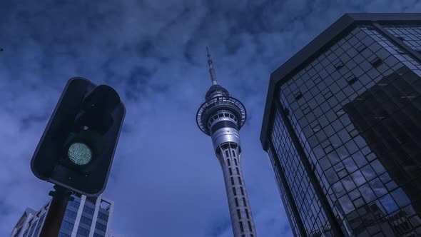 Auckland Sky Tower timelapse