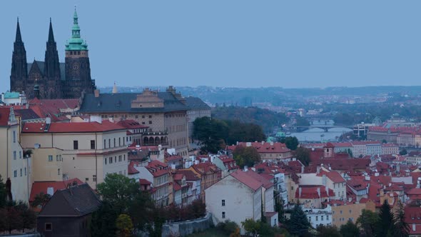 Dusk over Prague