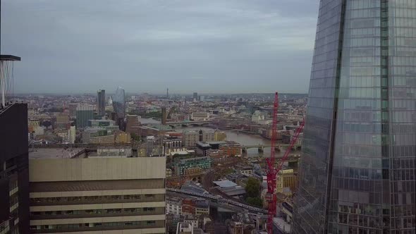 Aerial view of The Shard