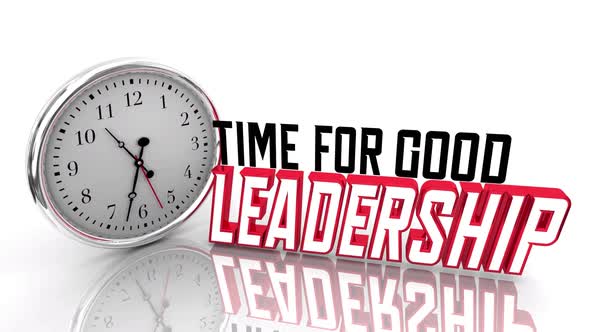 Time For Good Leadership Clock Direction Management 3d Animation