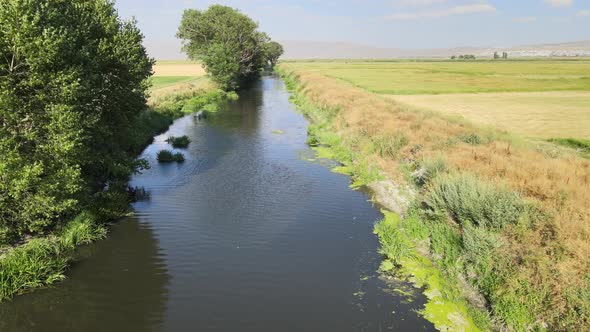 river nature drone