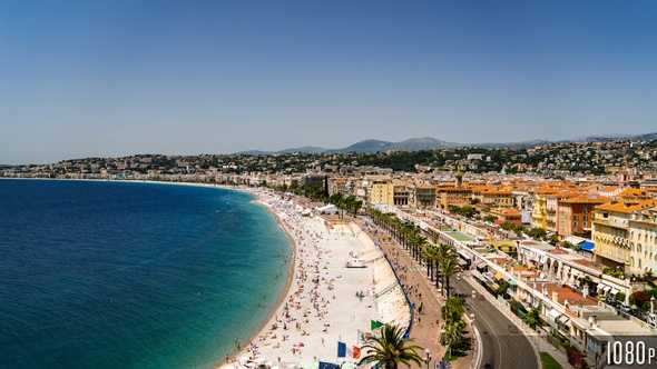 Time-lapse Aerial View of Nice France