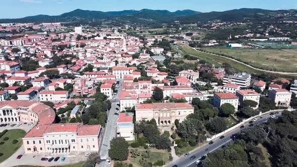 Amazing Aerial View of Livorno Coastline Tuscany