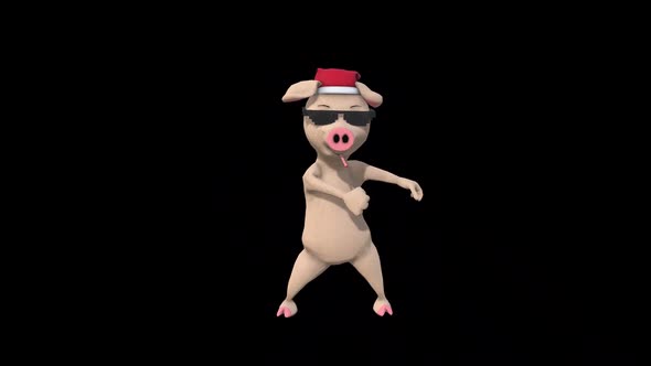 Cartoon Pig Dance 4