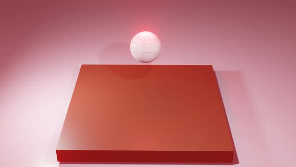 The Marble Falls On The Mattress, Animation 3D Render