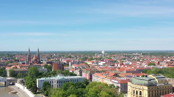 Cityscape of Szeged, Hungary