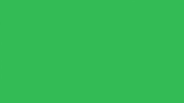 Red Balloon on a Ribbon Flies Up and Flies Away Against the Background of a Green Screen Chroma Key