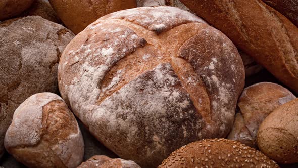 Freshly Baked Natural Bread is on the Kitchen Table