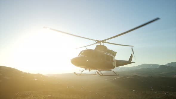 Slow Motion United States Military Helicopter in Vietnam alt