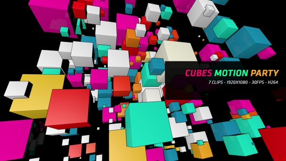 Vj Loops - Cubes Motion Party 7 in 1